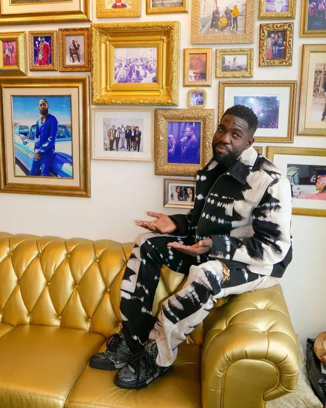 Samuel Umtiti outfit in Louis Vuitton, 2023