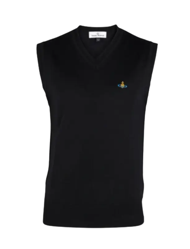 Vivienne Westwood Navy Man Vest In N401 Black $420