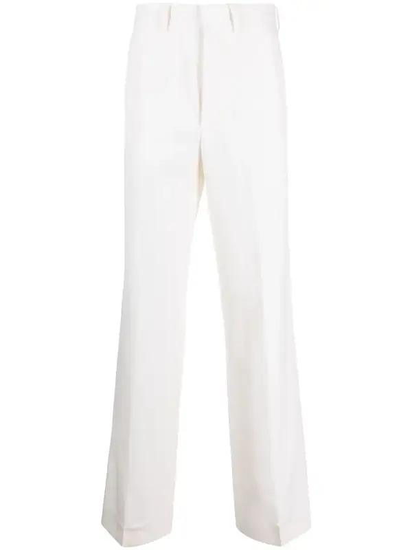 Casablanca White Pressed-Crease Tailored Trousers $741