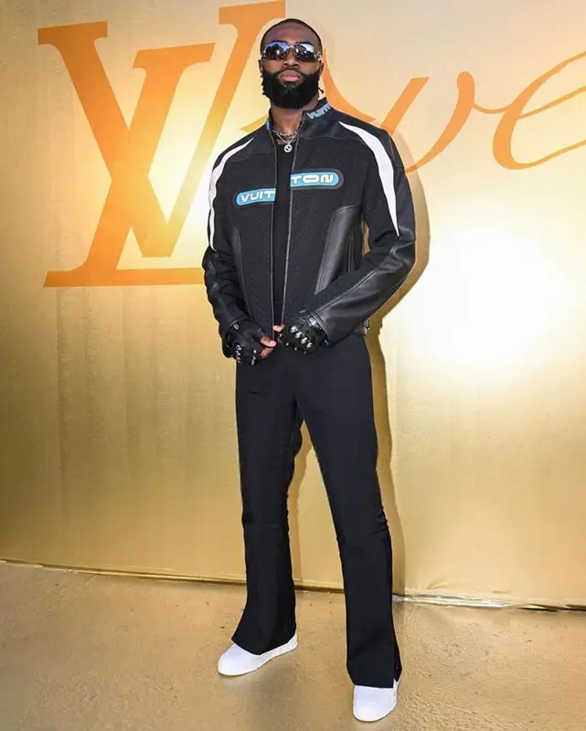 Jaylen Brown outfit in Louis Vuitton and Gentle Monster, 2023