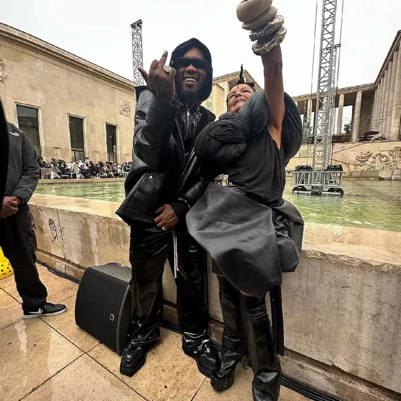 Offset outfit in Rick Owens, 2023