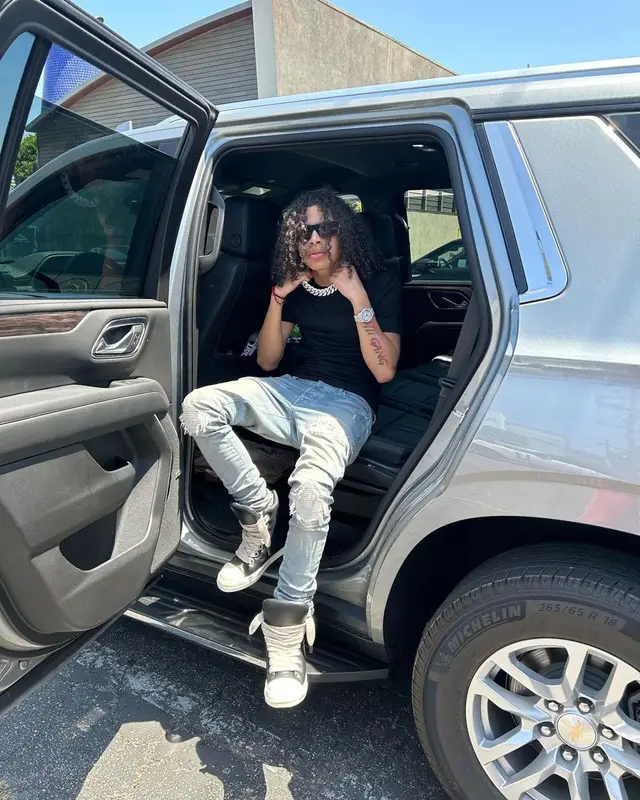 DD Osama outfit in Hanes, Amiri, and Rick Owens, 2023