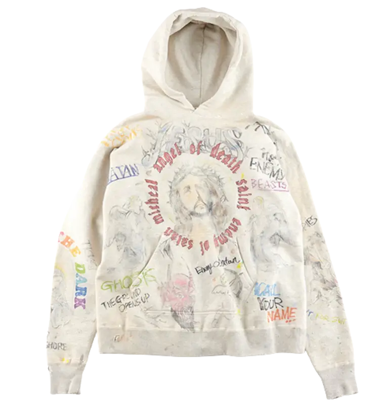 Saint Michael Aged Graffiti Hoodie $1850