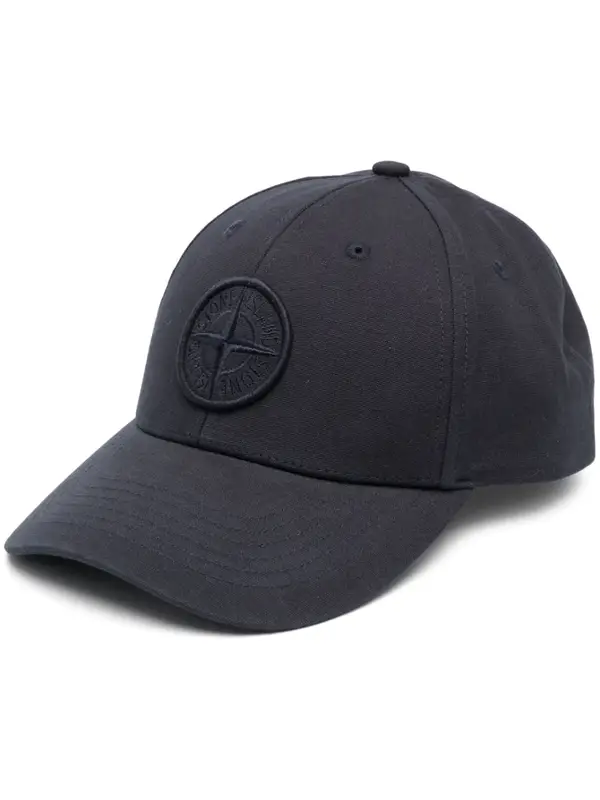 Stone Island Navy Blue Cotton Cap $150