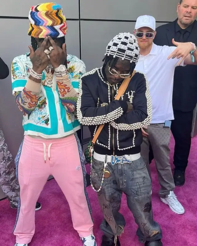Chief Keef outfit in Bode, Casablanca, and Nike, 2023