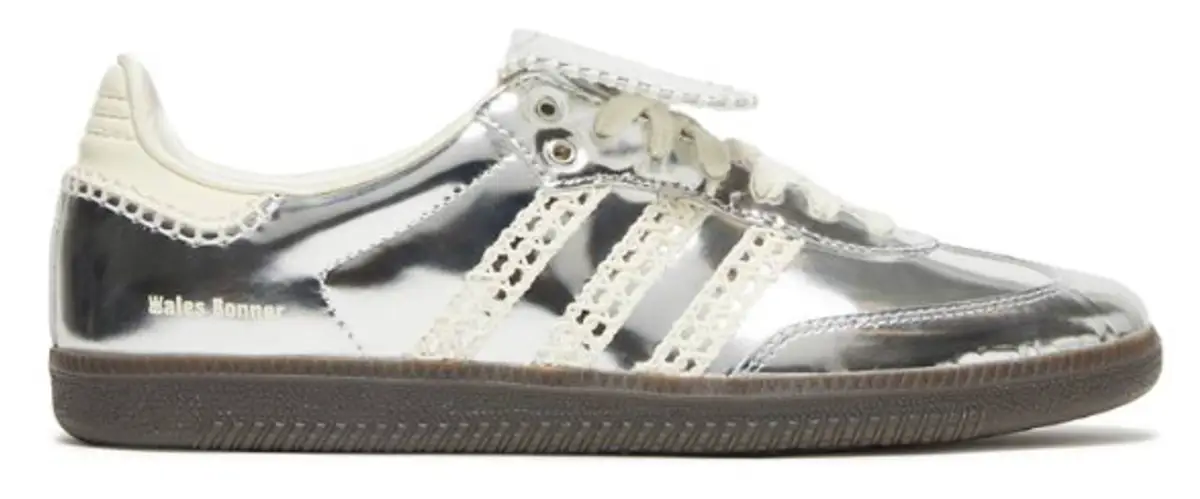 Adidas Silver Metallic Samba Sneakers $287