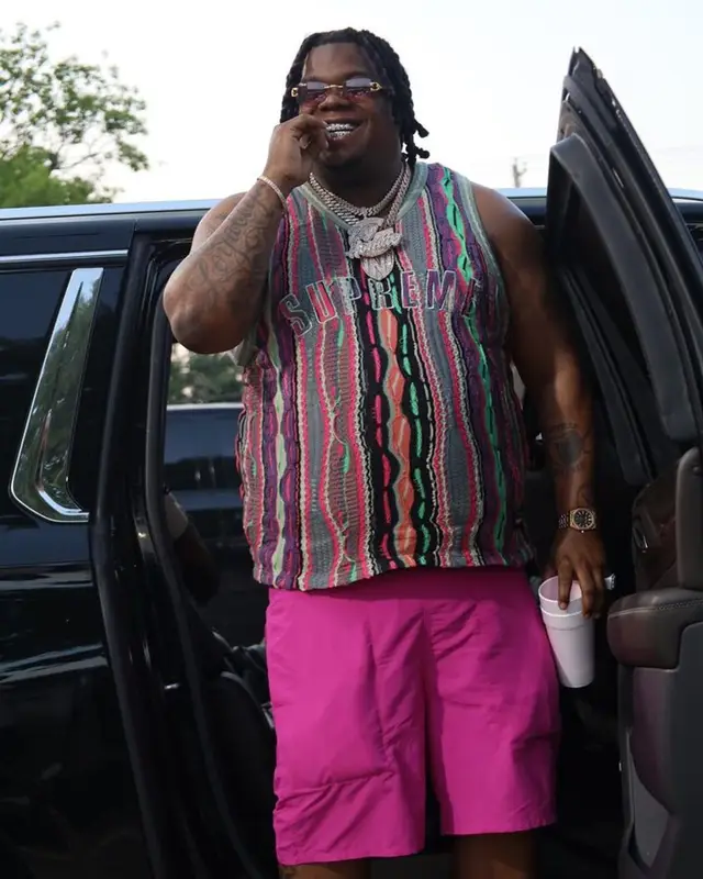 Big Homiie G outfit in Supreme, Nike, and Coogi, 2023