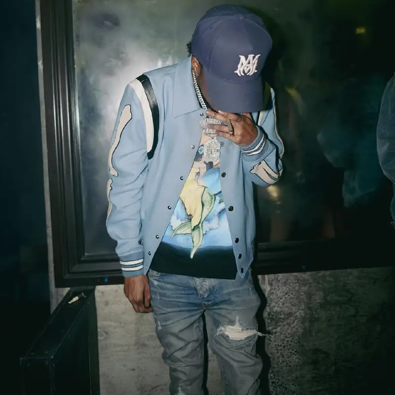 Lil Poppa outfit in Amiri, 2023