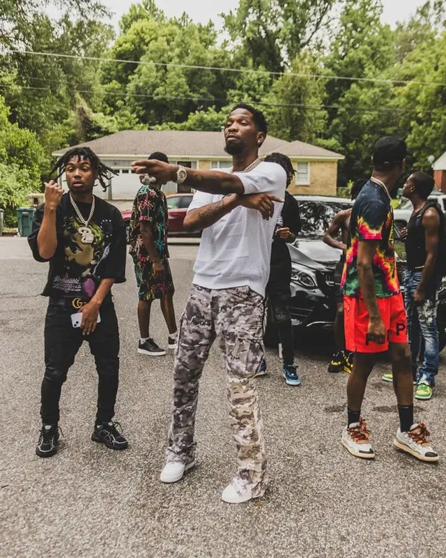 BlocBoy JB outfit in Amiri and Nike, 2023