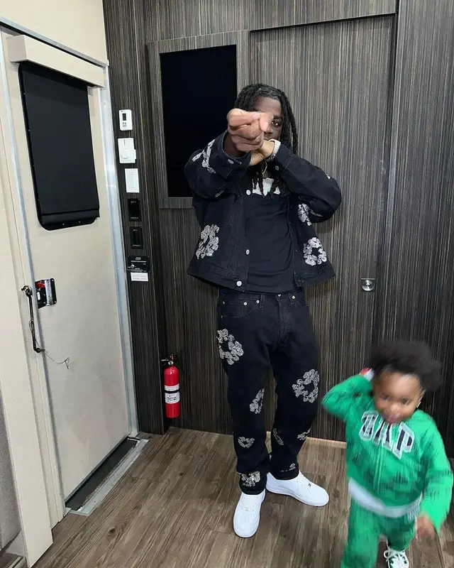 SleazyWorld Go outfit in Denim Tears and Nike, 2023