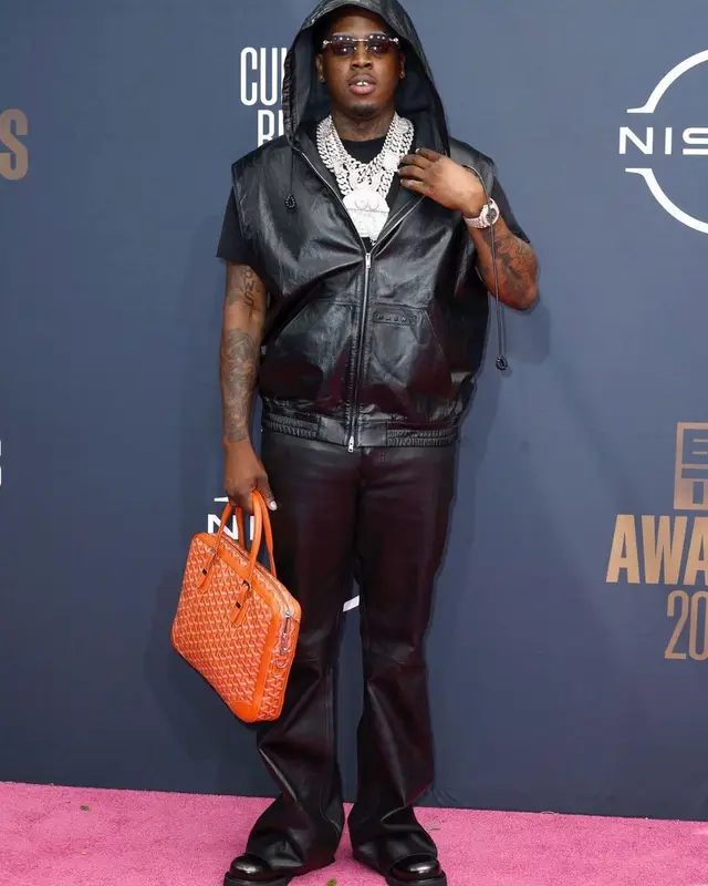 Real Boston Richey outfit in Marni, Goyard, and Kuboraum, 2023