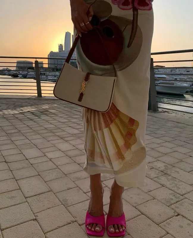 Leonie Hanne outfit in Saint Laurent, Celine, and Loewe, 2023