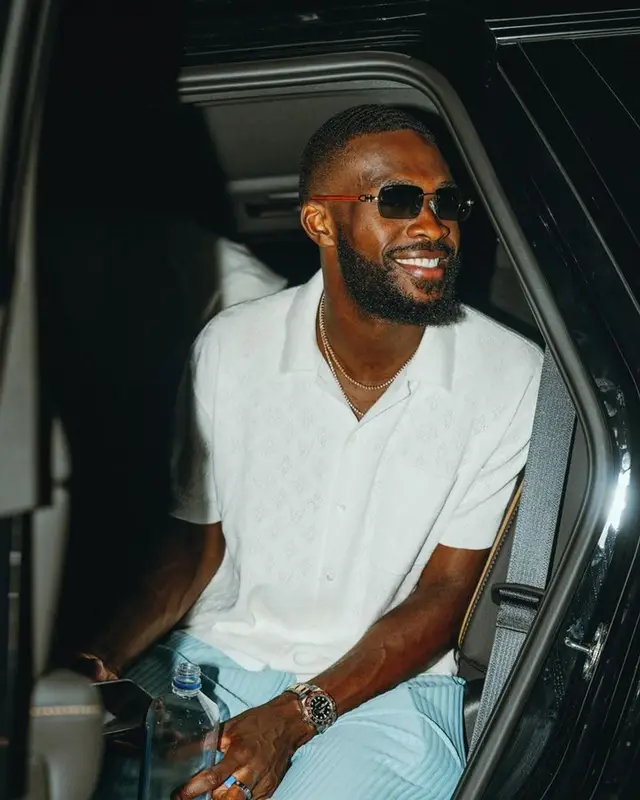 Fikayo Tomori outfit in Louis Vuitton, Issey Miyake, and Cartier, 2023