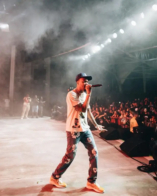 G Herbo outfit in Levi’s, Gallery Dept., and Denim Tears, 2023
