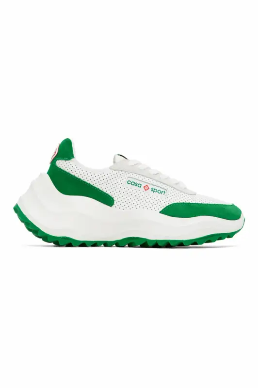 Casablanca Atlantis Suede-Trimmed Leather Sneakers $240