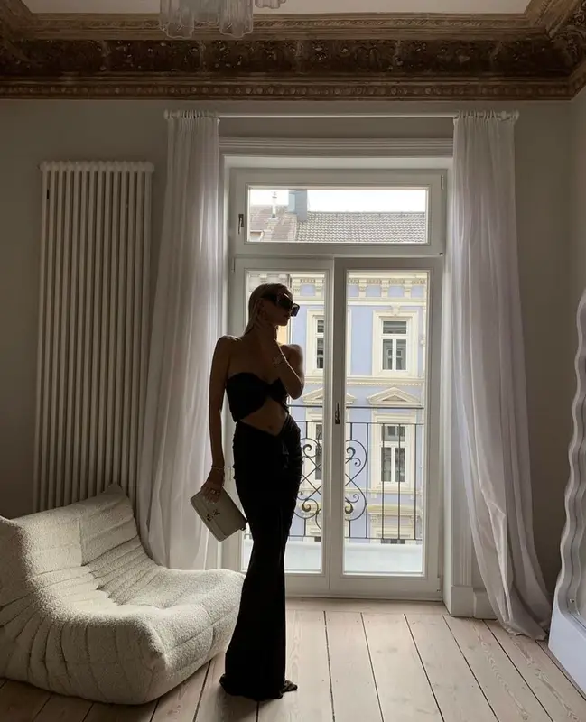 Leonie Hanne outfit in Saint Laurent, 2023