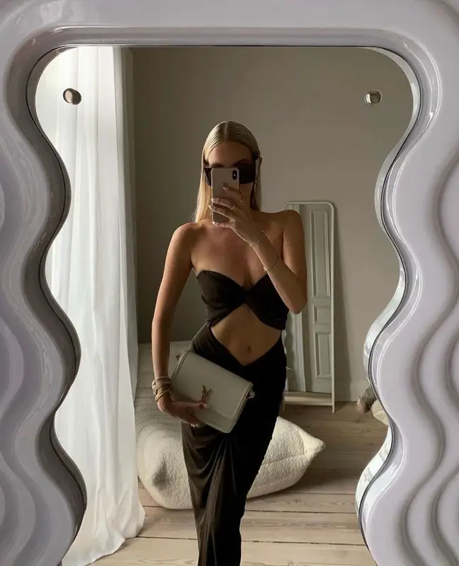 Leonie Hanne outfit in Saint Laurent, 2023