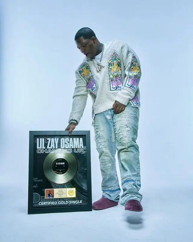 Lil Zay Osama outfit in Who Decides War and Marni, 2023