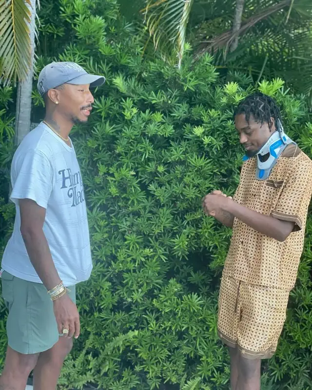 Lil Tjay outfit in Amiri and Dior, 2023
