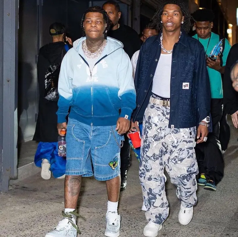 Rylo Rodriguez outfit in Bape, 2023