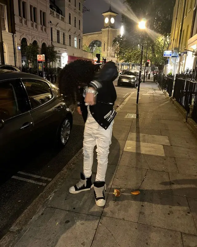 DD Osama outfit in Amiri and Rick Owens, 2023
