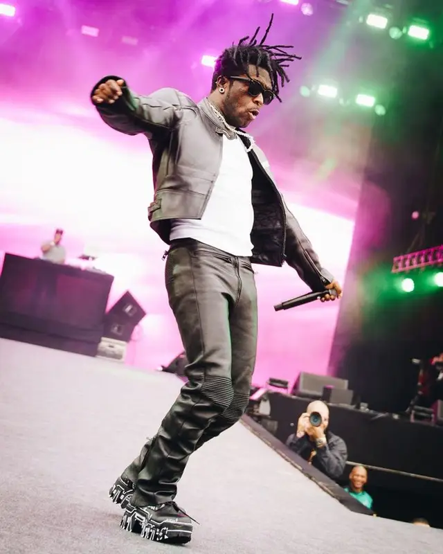 Lil Uzi Vert outfit in Vetements, Balenciaga, and Ray-Ban, 2023