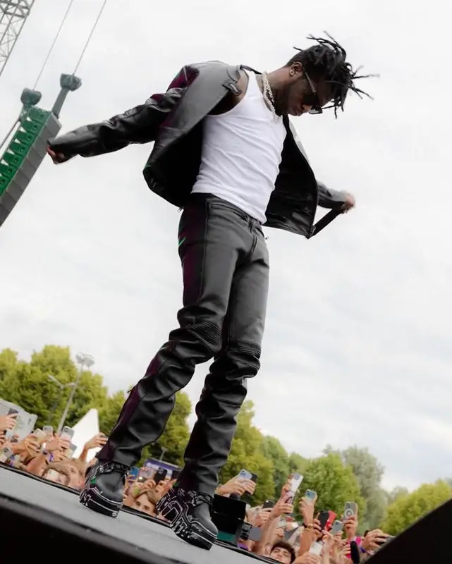 Lil Uzi Vert outfit in Vetements, Balenciaga, and Ray-Ban, 2023
