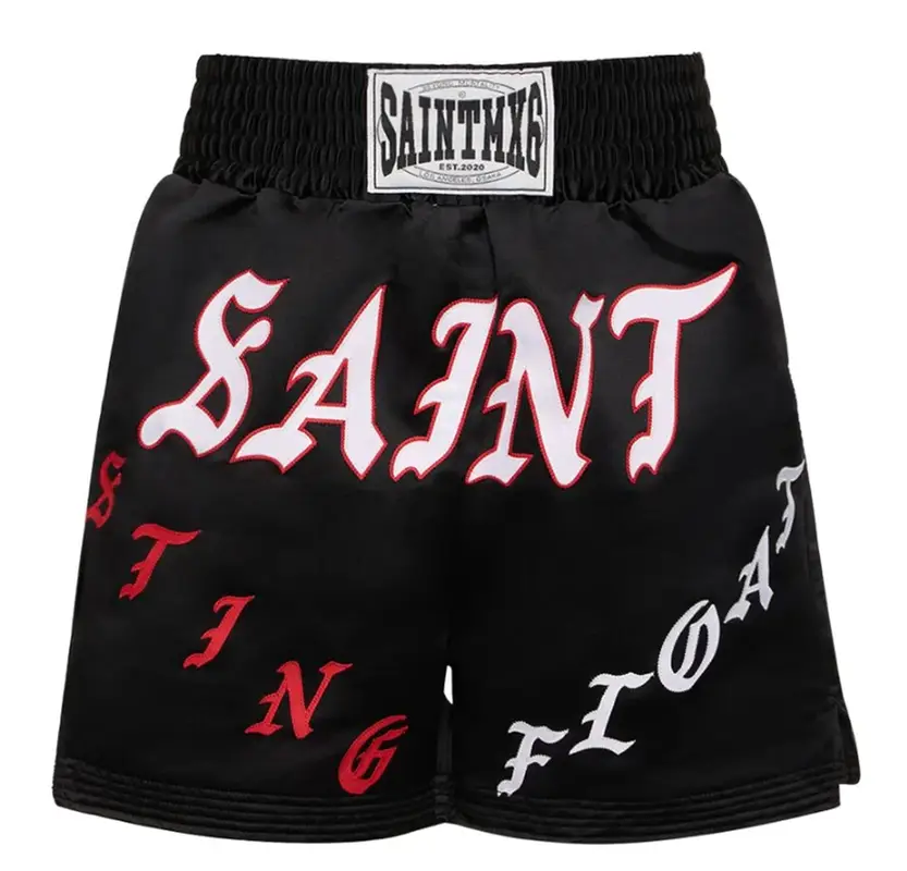 Saint Michael Black Techno Printed Shorts $830