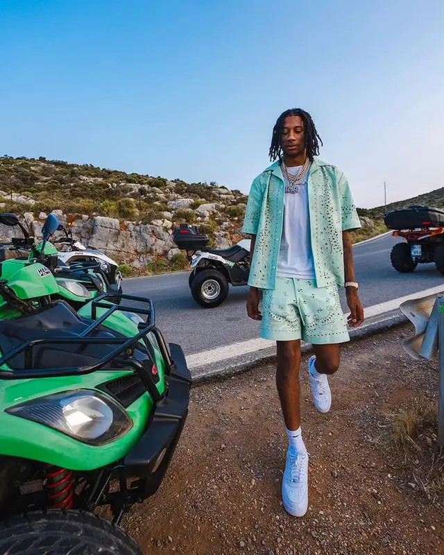 Digga D outfit in Amiri and Nike, 2023