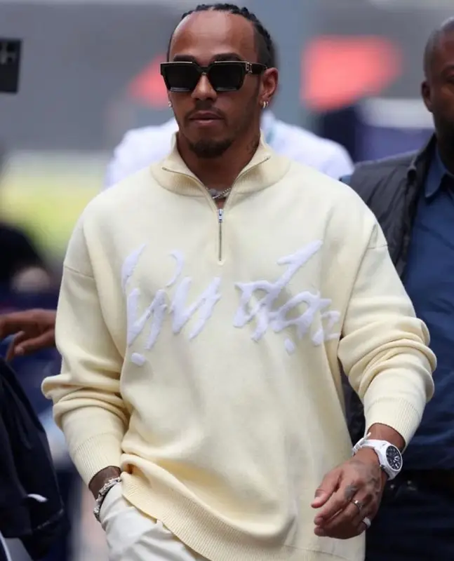 Lewis Hamilton outfit in Lu'u Dan, Salomon, and Louis Vuitton, 2023