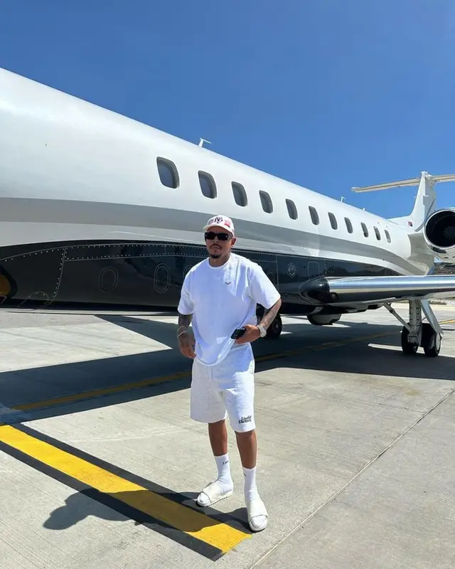 Luciano Loco outfit in Trigema and Live Fast Die Young, 2023