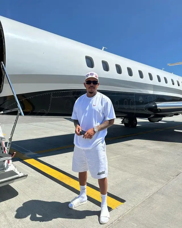 Luciano Loco outfit in Trigema and Live Fast Die Young, 2023