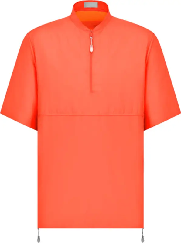 Dior Coral Half-Zip T-Shirt $1852