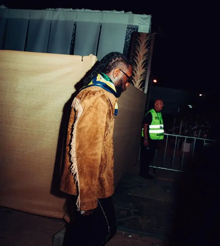 Burna Boy outfit in Celine, 2023