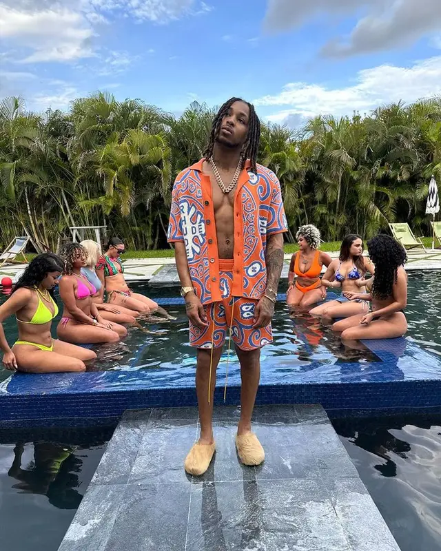DDG outfit in Rhude and Marni, 2023