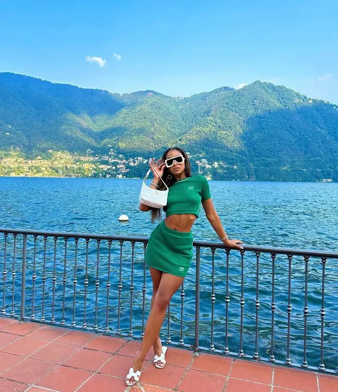 Jilly Anais outfit in Miu Miu, Loewe, and Hermes, 2023
