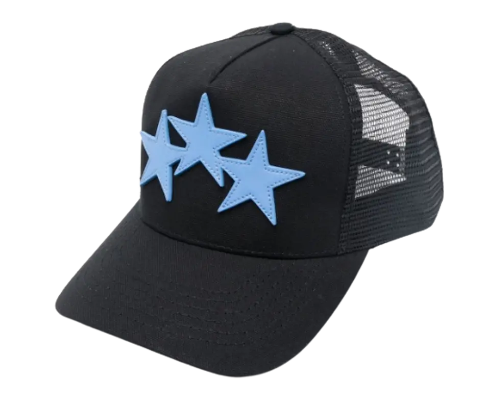 Amiri Leather Trimmed Cotton Canvas Mesh Trucker Cap $320