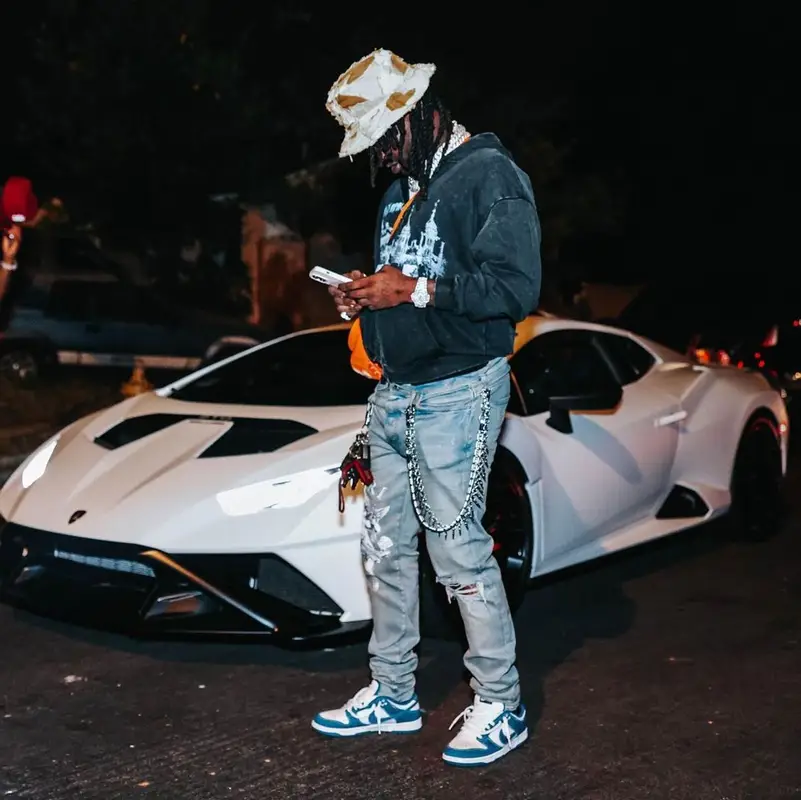 Chief Keef outfit in Amiri, Goyard, and Gallery Dept., 2023
