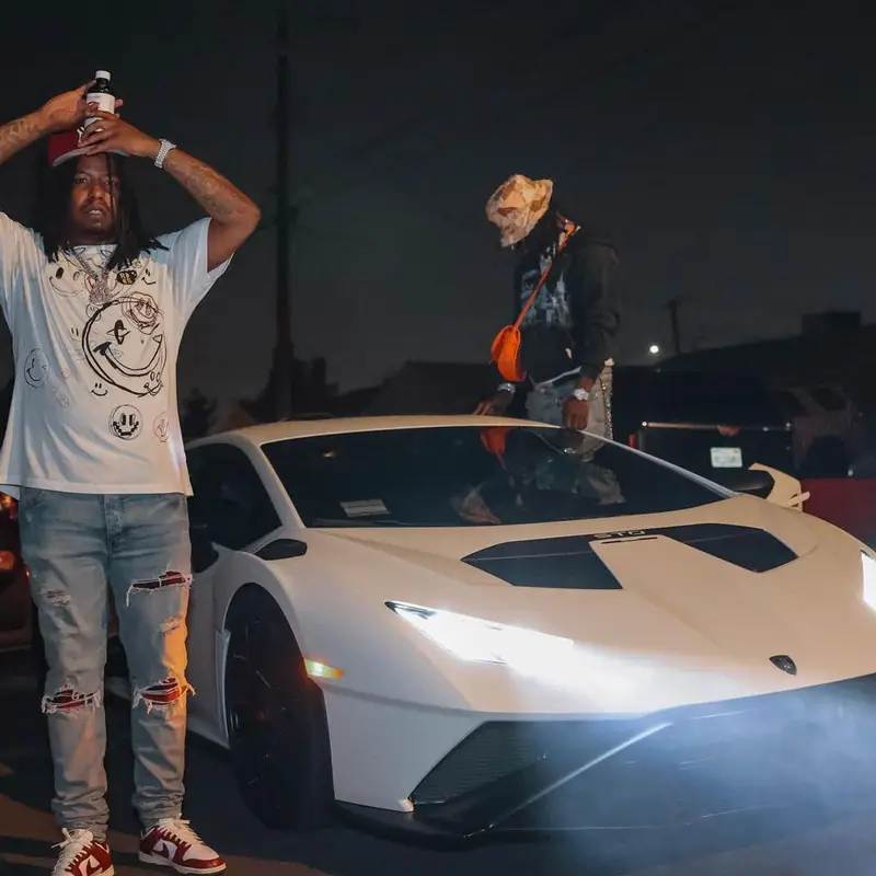 Chief Keef outfit in Amiri, Goyard, and Gallery Dept., 2023