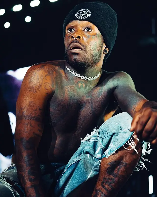 Lil Uzi Vert outfit in Vlone, Balenciaga, and Nike, 2023