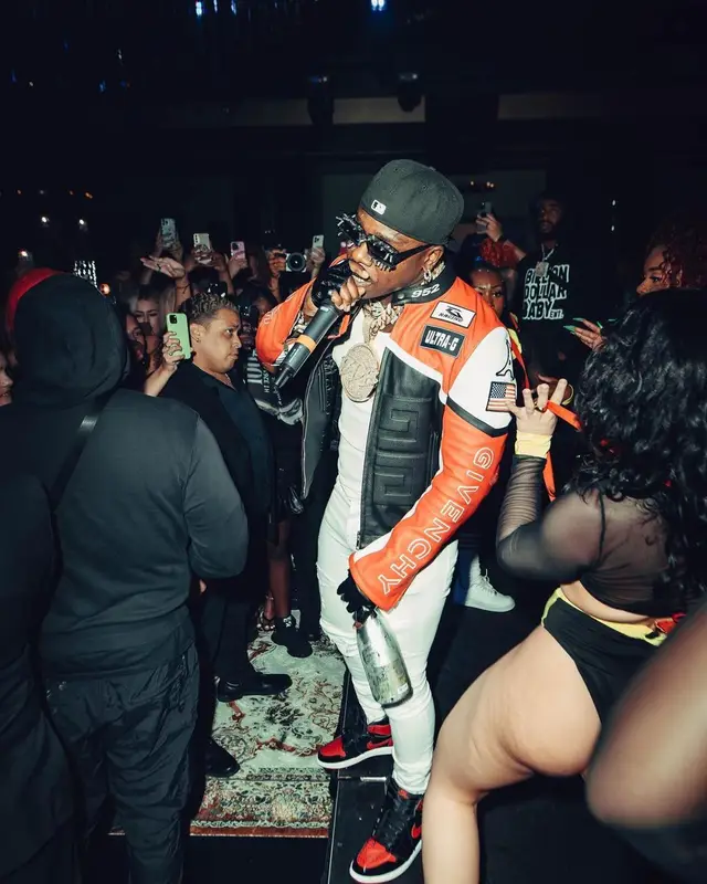 DaBaby outfit in Kuboraum, New Era, and Chicago White Sox, 2023
