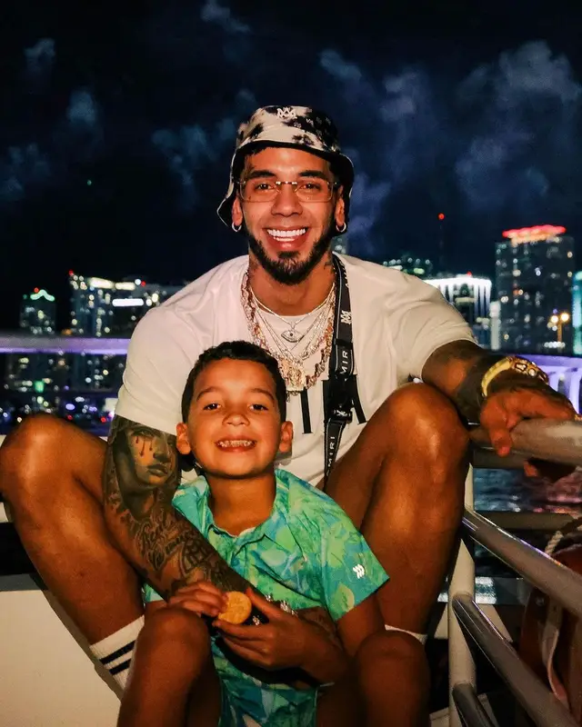 Anuel AA outfit in Richard Mille and Amiri, 2023