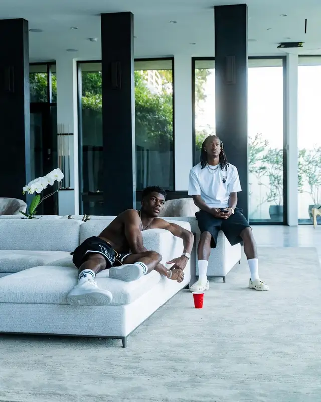 Aurelien Tchouameni outfit in Rhude, Calvin Klein, and Amiri, 2023
