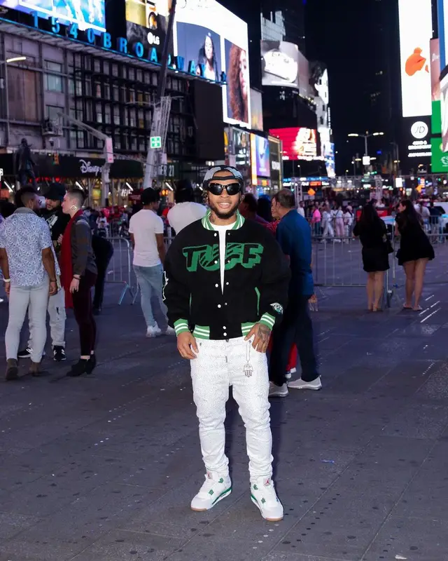 Poco Lee outfit in Jordan, Tuff World, and Nike, 2023