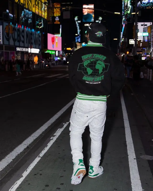 Poco Lee outfit in Jordan, Tuff World, and Nike, 2023