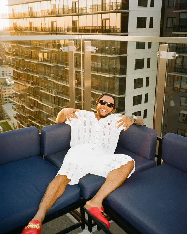 Poco Lee outfit in Casablanca and Skilla, 2023