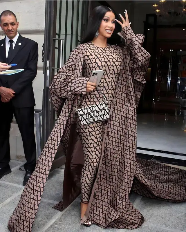 Cardi B outfit in Valentino, 2023