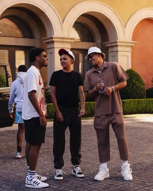 Trae Young outfit in Issey Miyake, Amiri, and Celine, 2023