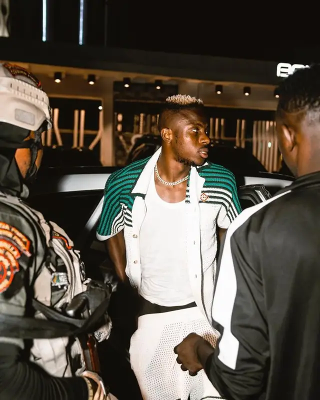 Victor Osimhen outfit in Casablanca and Gucci, 2023