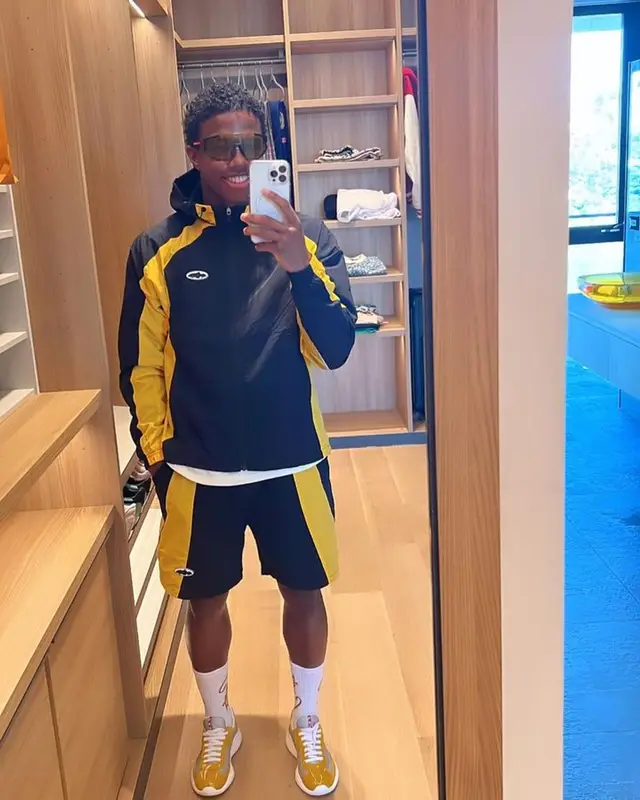 Tyrell Malacia outfit in Corteiz and Prada, 2023